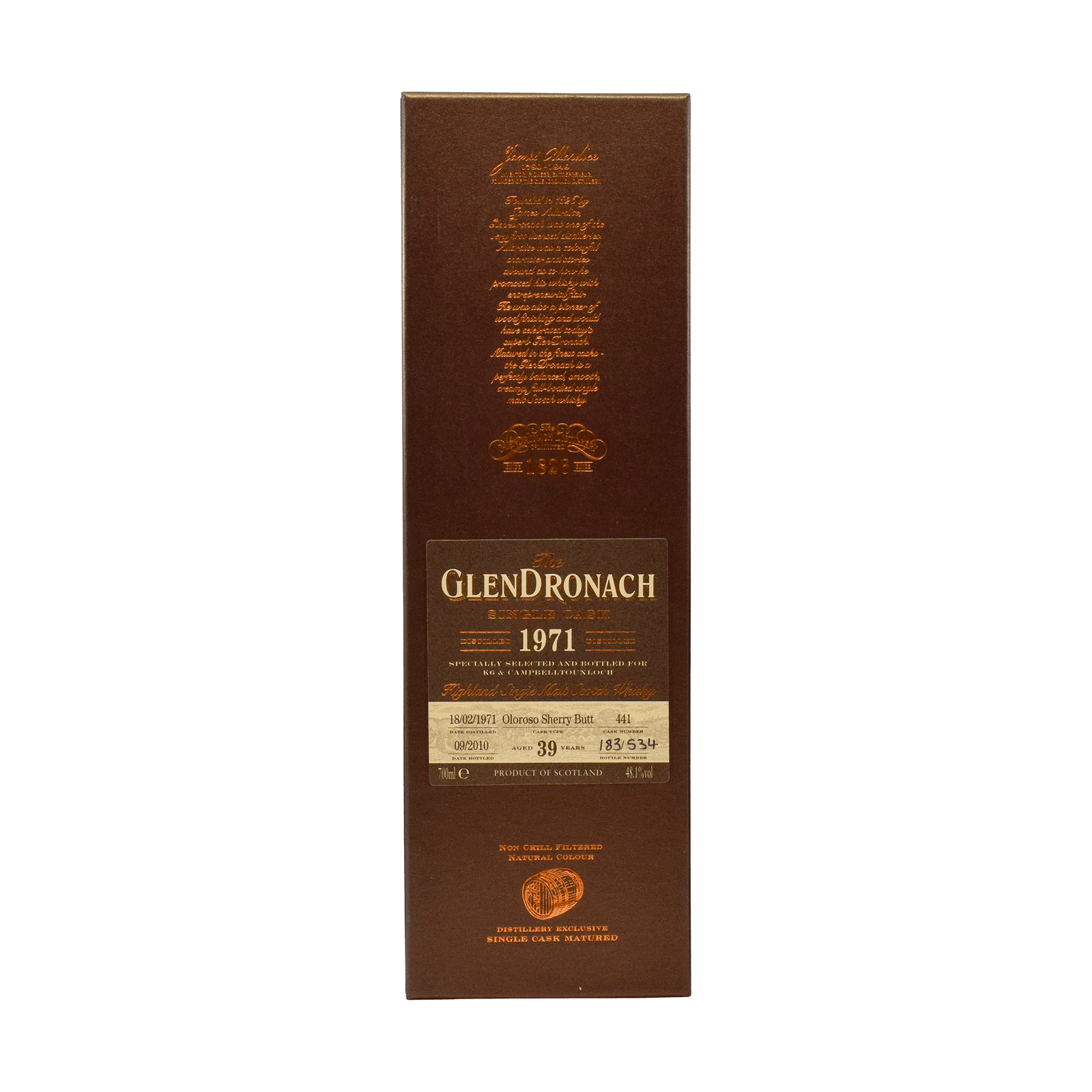 GlenDronach 1971 39 Year Old 48.10% 70cl