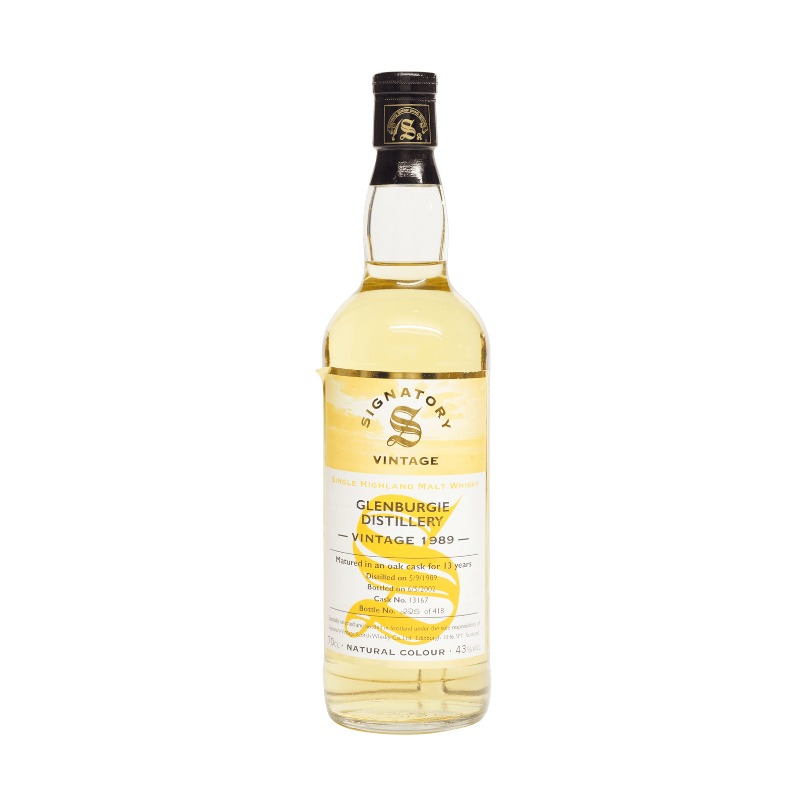 Glenburgie 1989 13 Year Old Signatory Vintage SW 43.00%