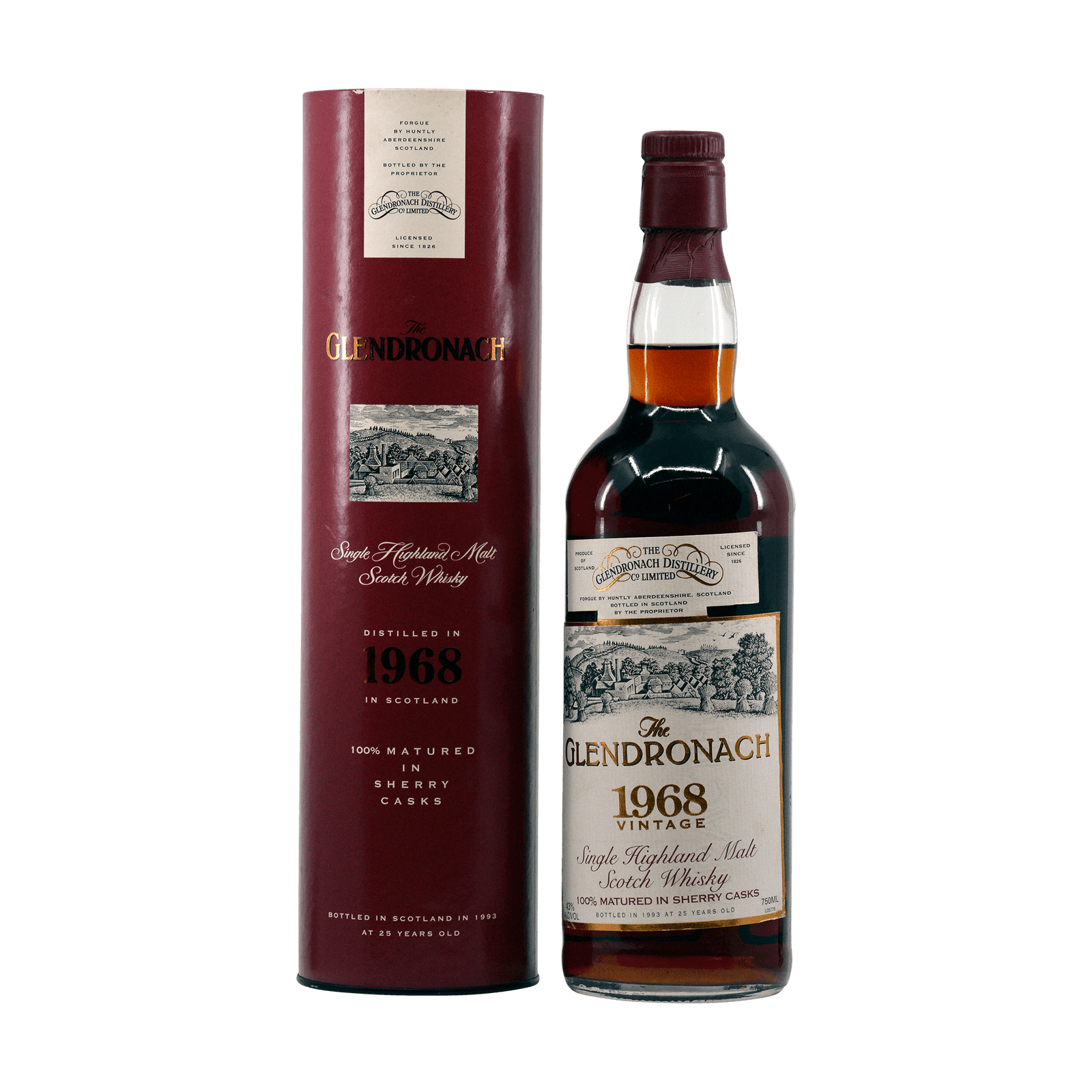 Glendronach 1968 25 Year Old 43.00%