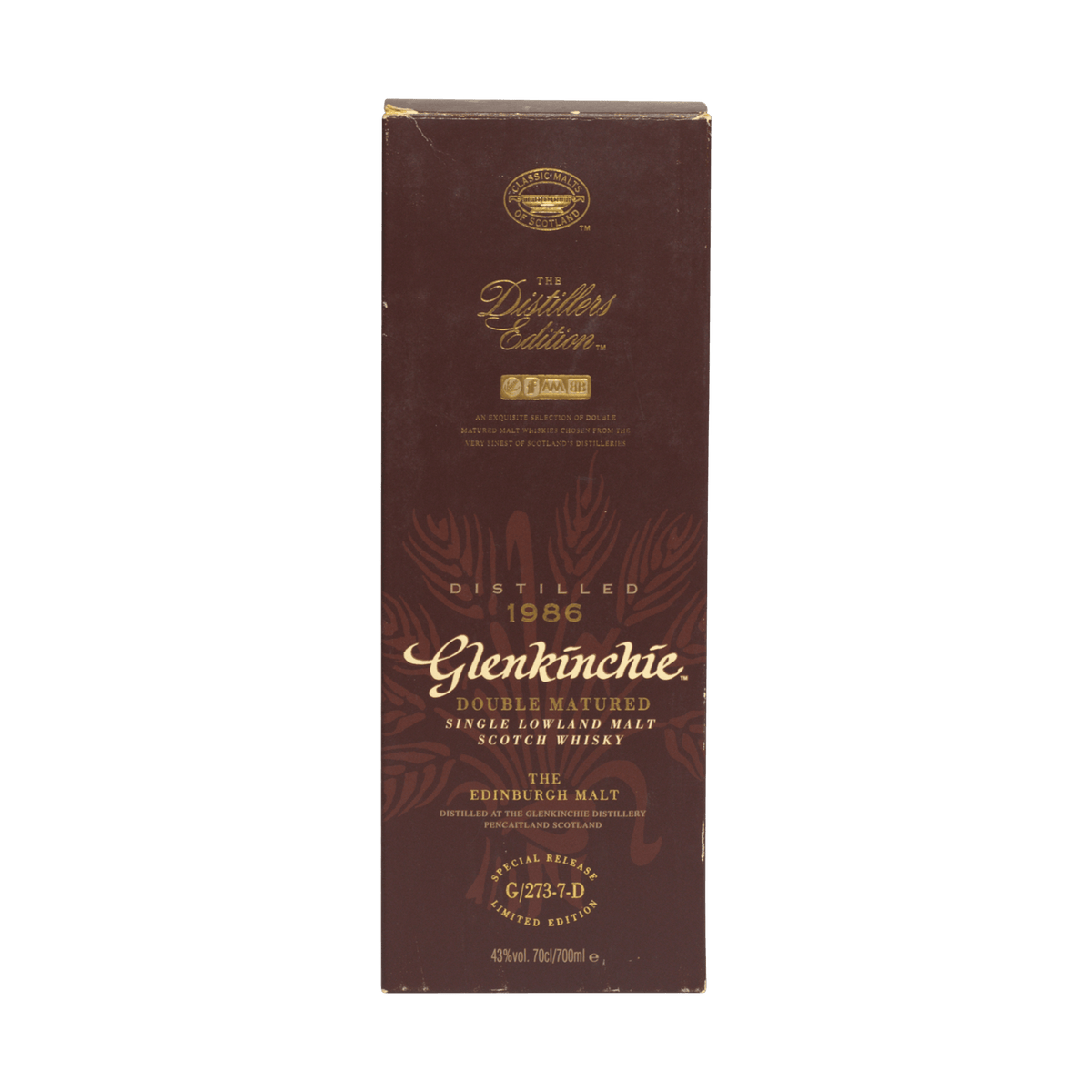 Glenkinchie 1986 Distillers Edition 43.00%