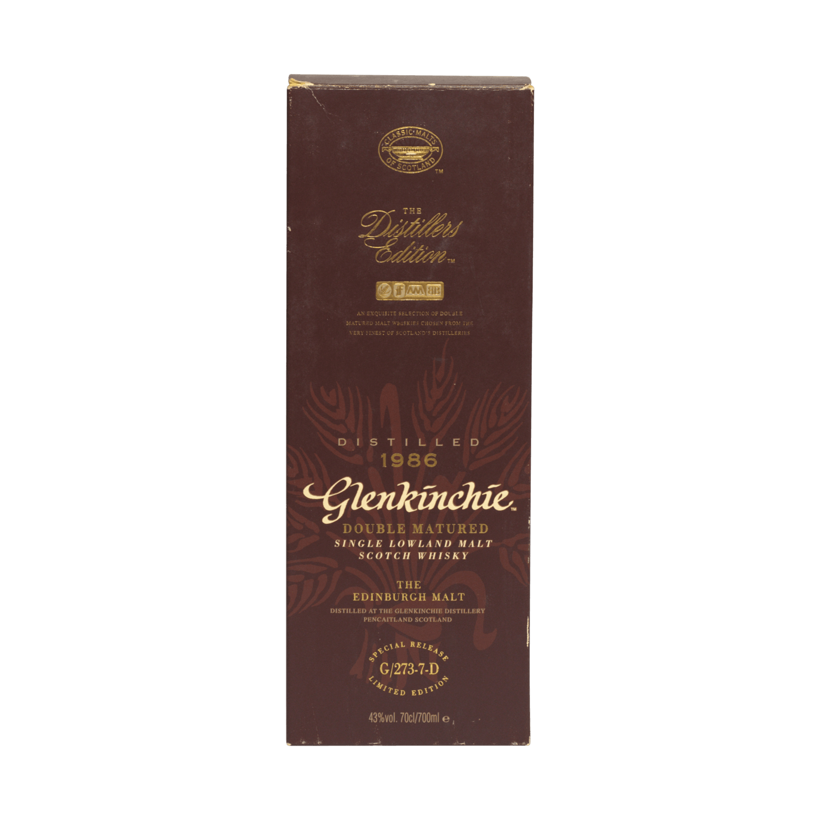 Glenkinchie 1986 Distillers Edition 43.00%