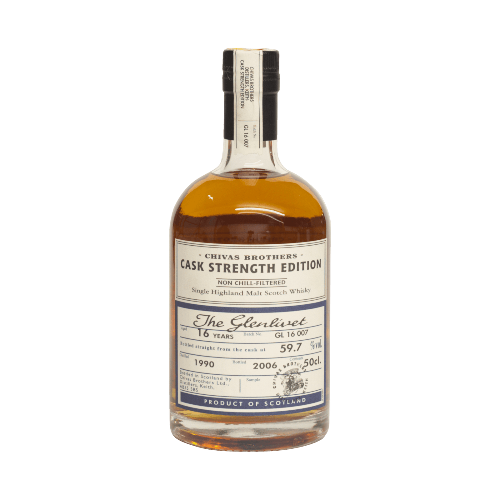 Glenlivet 1990 16 Year Old Chivas Brothers 59.70% 50cl