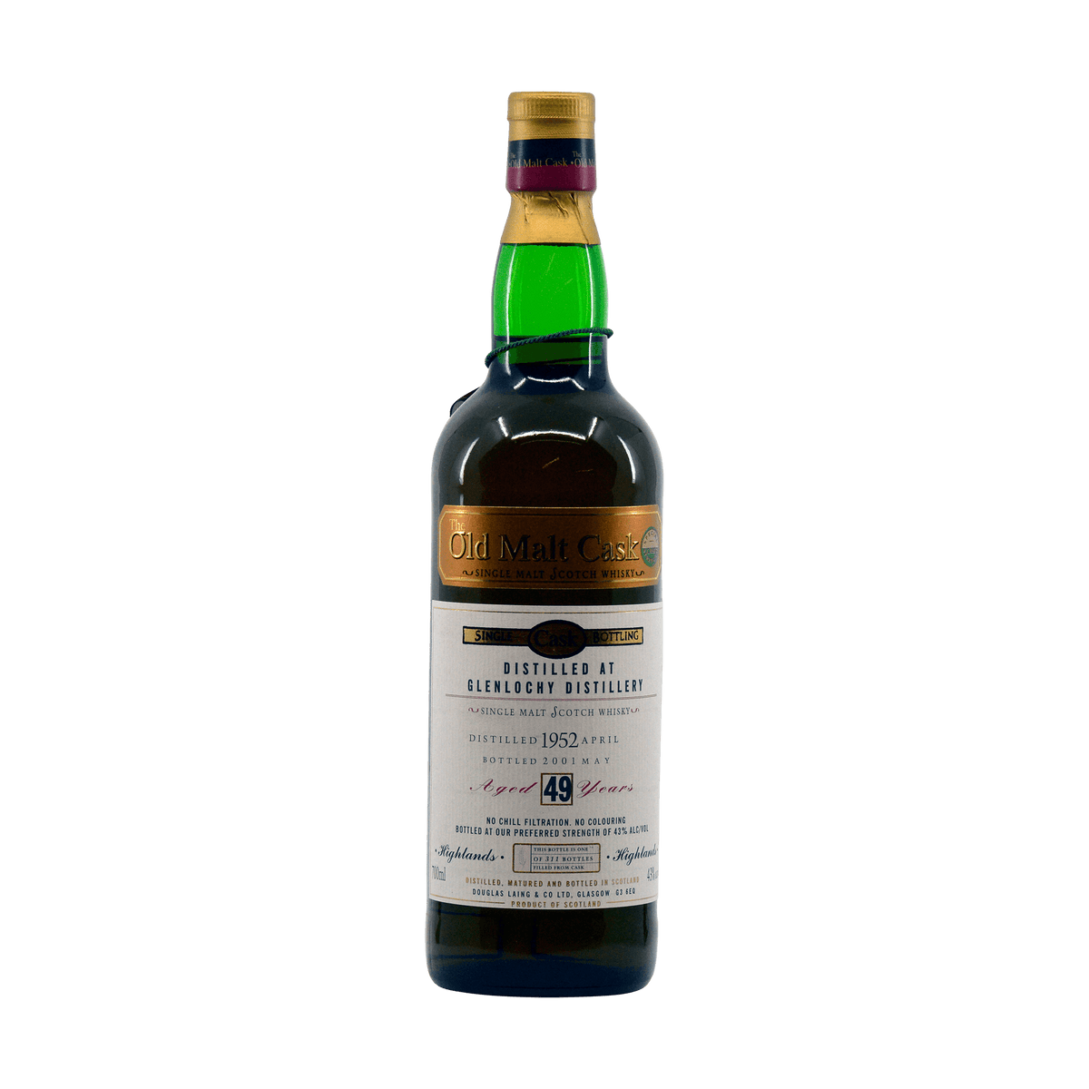Glenlochy 1952 49 Year Old &#39;Old Malt Cask&#39; 43.00%