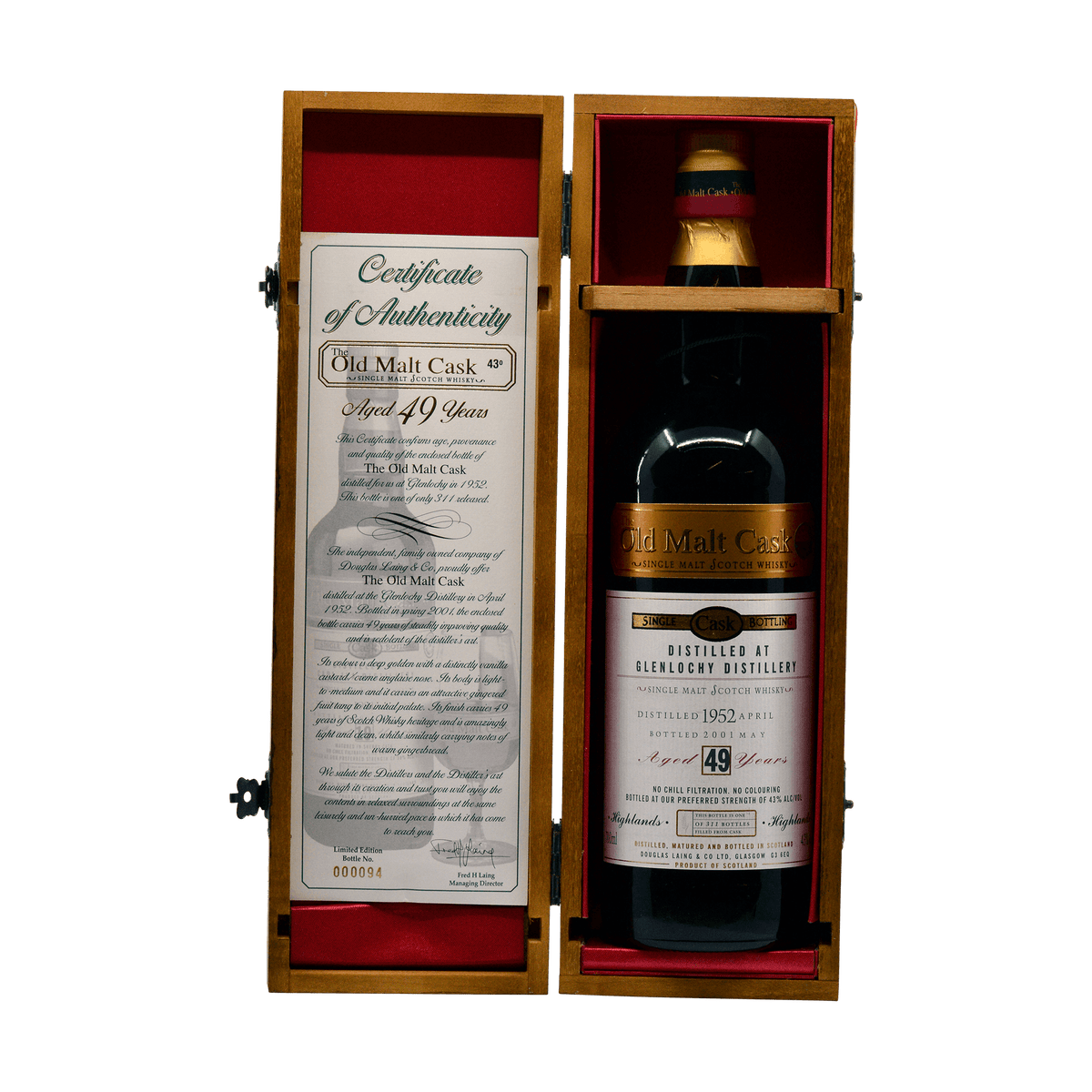 Glenlochy 1952 49 Year Old 'Old Malt Cask' 43.00%
