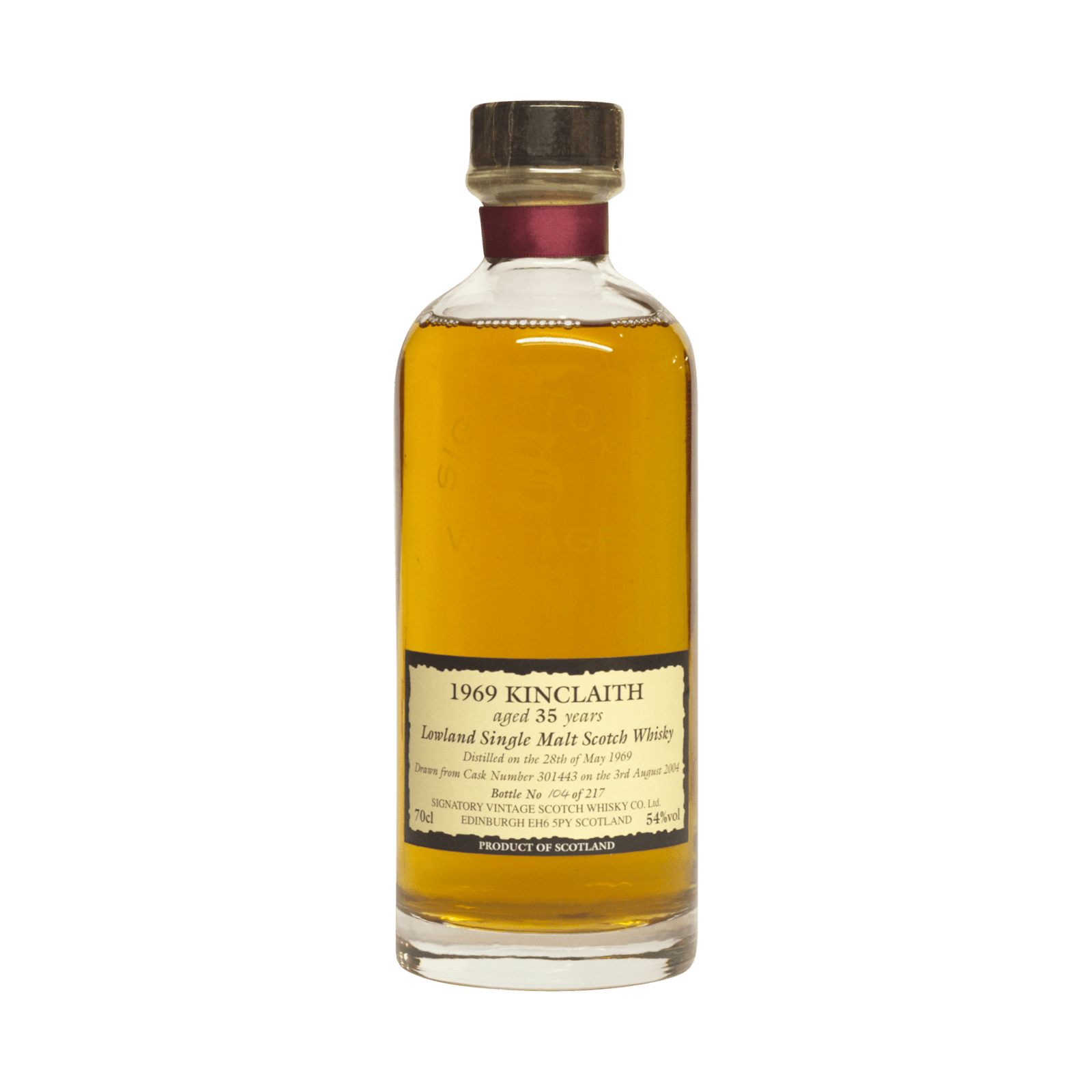 Kinclaith 1969 35 Year Old Signatory Vintage SW 54.00%