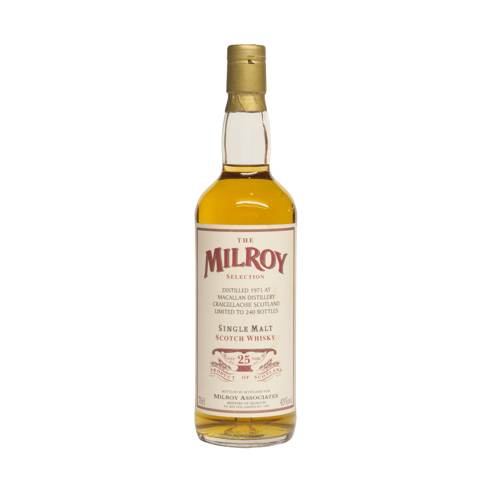 Macallan 1971 25 Year Old Milroy’s of Soho 43.00%