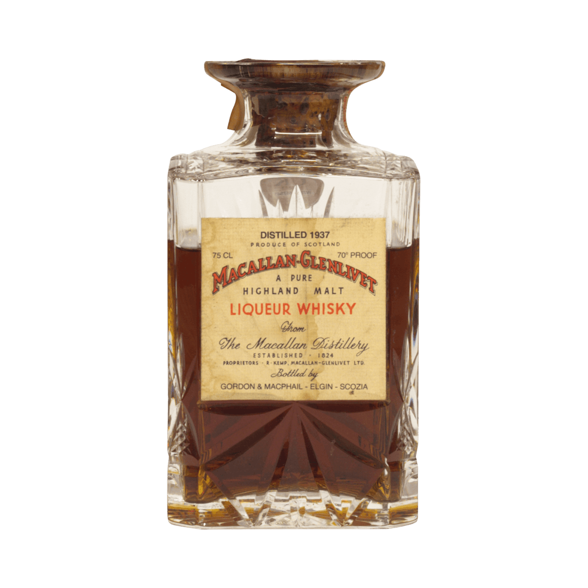 Macallan 1937 Gordon &amp; MacPhail 70º proof