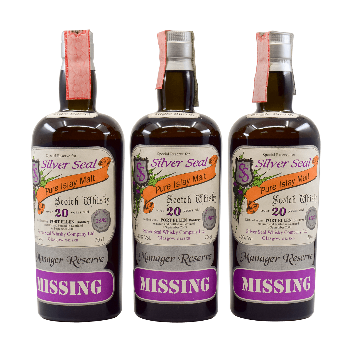 Port Ellen 20 Year Old 'Manager Reserve – Missing' Silver Seal 40.00% 70cl
