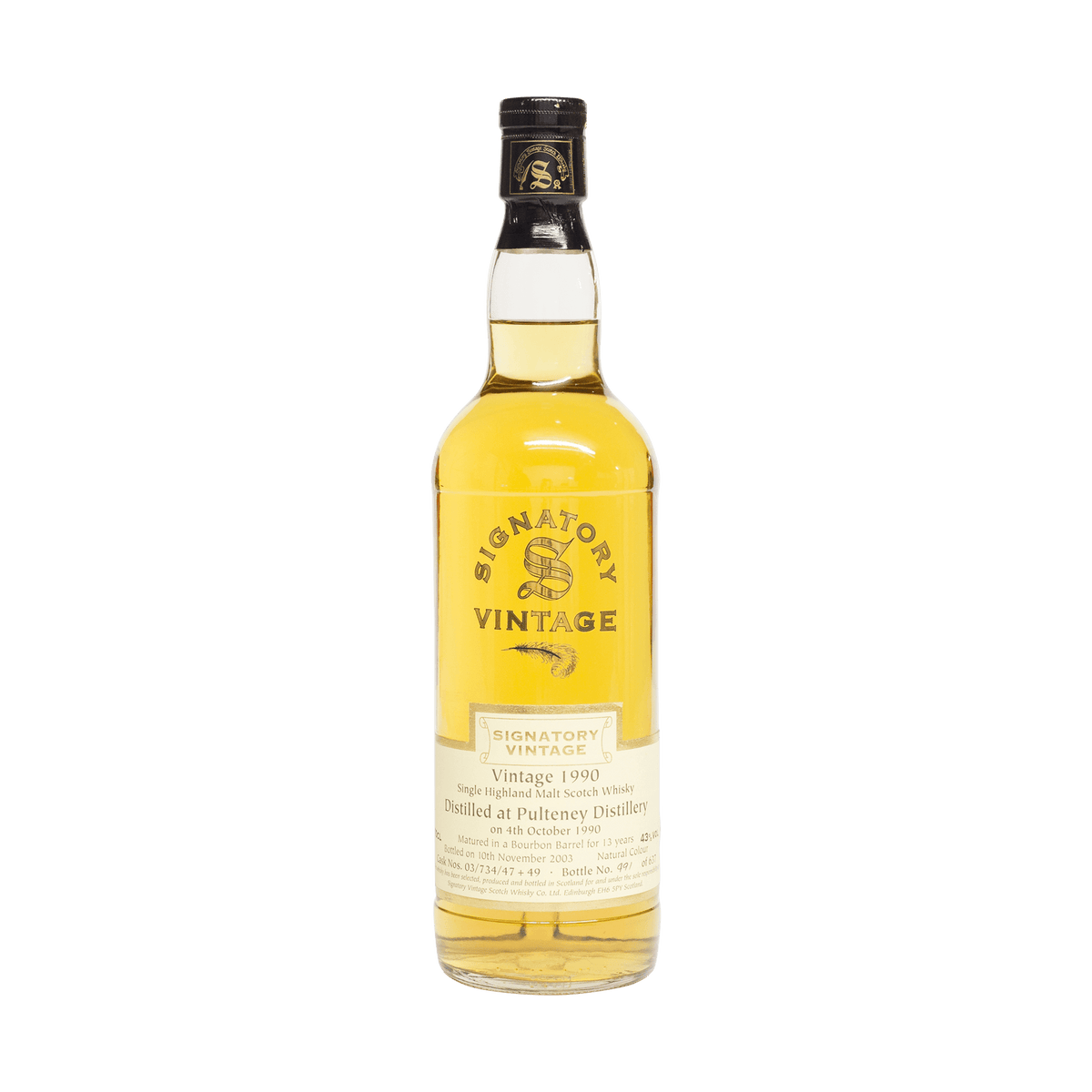 Pulteney 1990 13 Year Old Signatory Vintage SW 43.00% 70cl