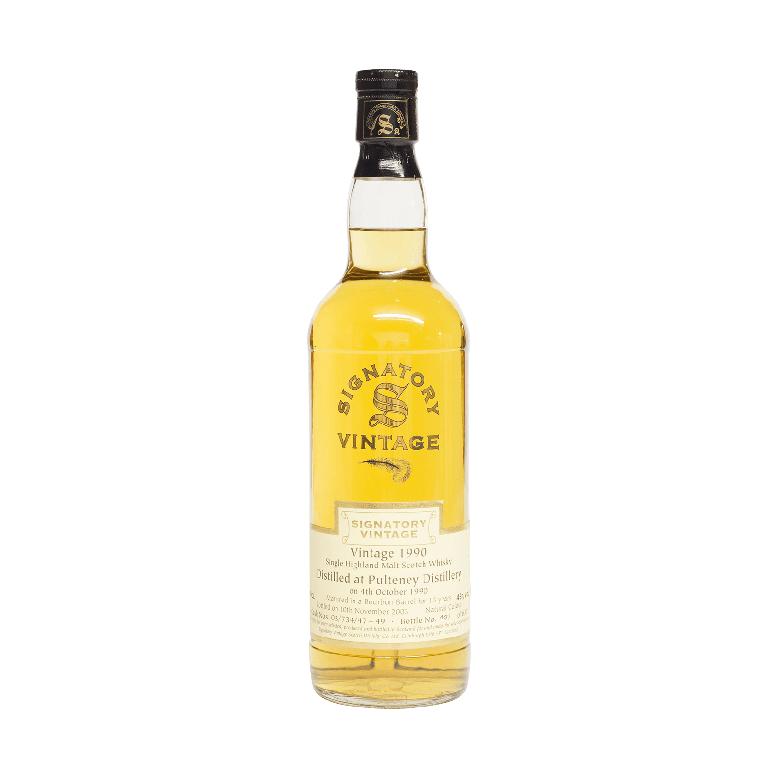 Pulteney 1990 13 Year Old Signatory Vintage SW 43.00% 70cl