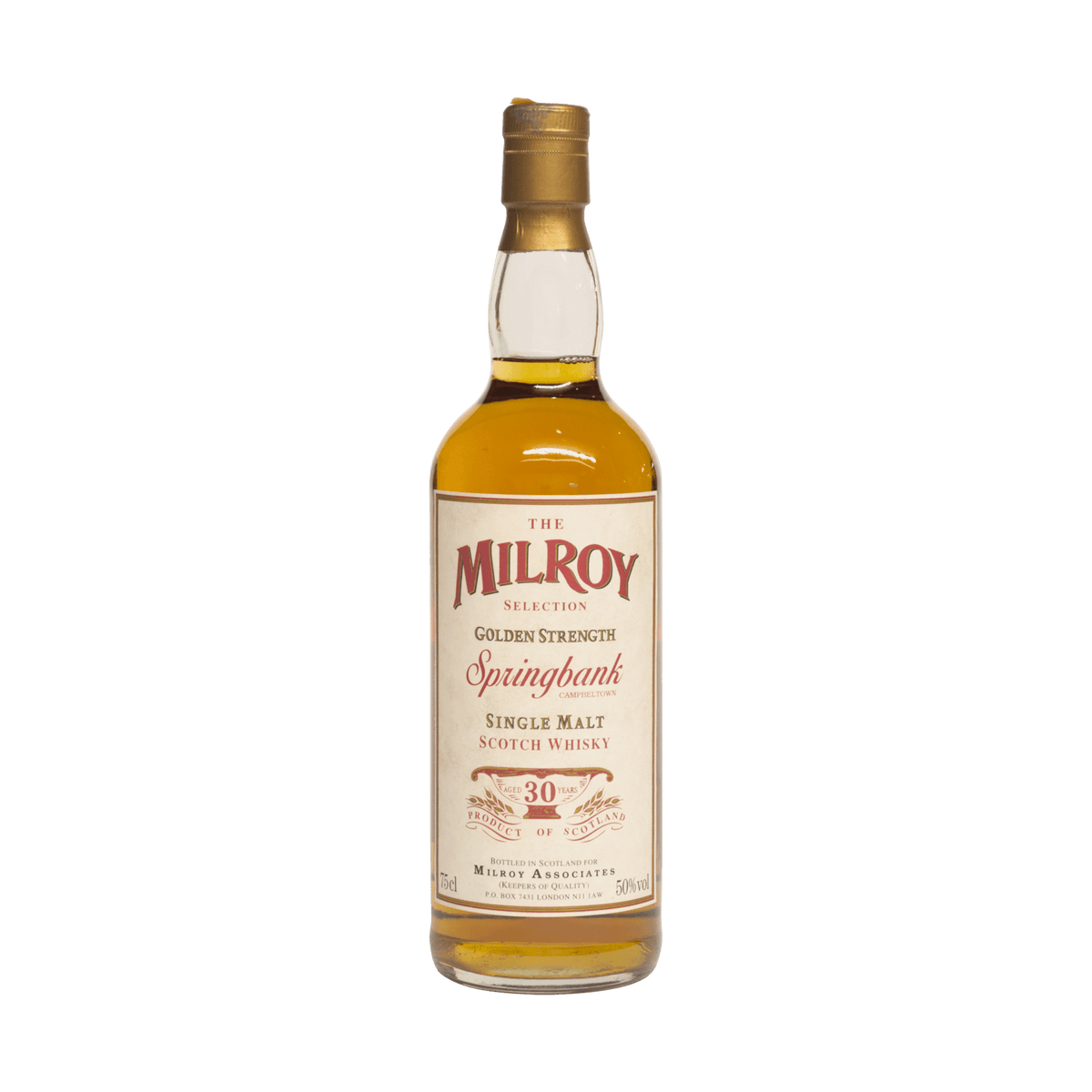 Springbank 30 Year Old &#39;Golden Strength&#39; Milroy&#39;s of Soho 50.00%