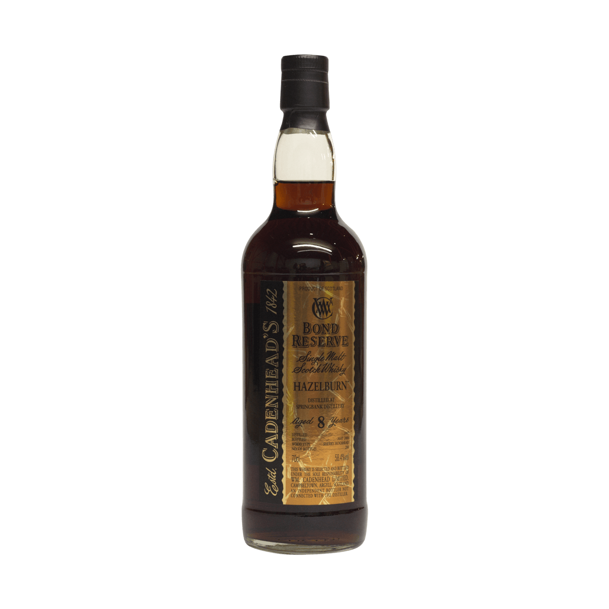 Hazelburn 1997 8 Year Old &#39;Bond Reserve&#39; Cadenhead&#39;s 58.40%