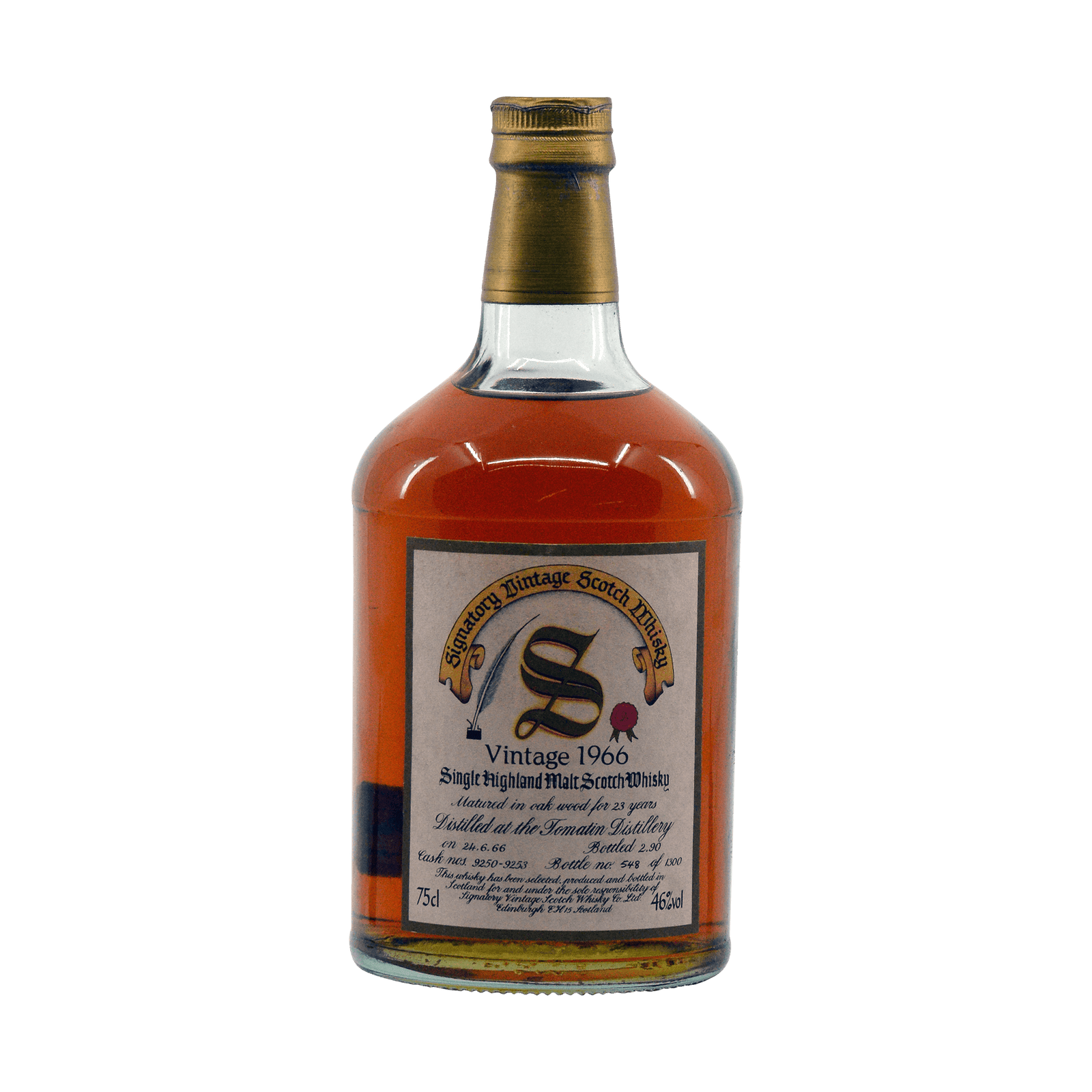 Tomatin 1966 23 Year Old Signatory Vintage SW 46.00%